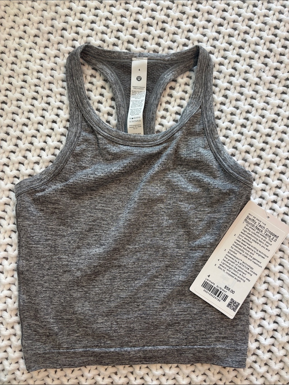 lululemon Gray Heather Racerback Tank